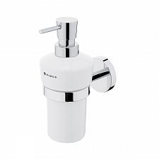 Chrome Soap dispenser, brass pump Soap dispenser. Ceramic container, 280 ml. Pump brass-chrome.