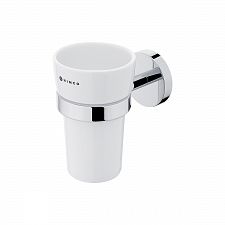 Chrome Cup holder Cup holder. Ceramic cup.