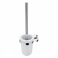 Chrome Toilet brush holder Toilet brush holder. Ceramic container, low. Handle made of brass/chrome.