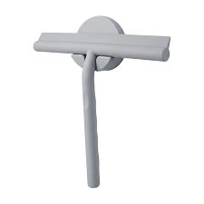 Grey Shower squeegee with magnetic hook, grey, UN 3012MA-04 Metal wiper, silicone surface.