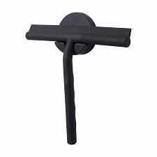 Black Shower squeegee with magnetic hook, black, UN 3012MA-90 Metal wiper, silicone surface.