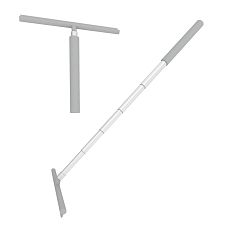 Grey Telescopic shower squeegee Telescopic shower squeegee for wiping water from glass. Thanks to its adjustable length, it also allows for comfortable wiping of the floor.