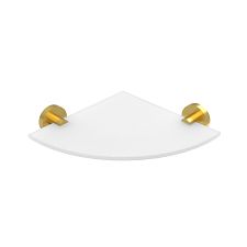 Brushed gold Corner shelf Corner shelf. Extra clear frosted glass. Glass thickness 8 mm!