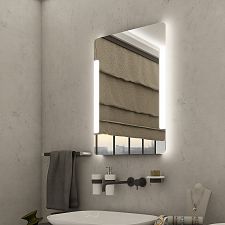 Aluminium LED mirror 600x800 Illuminated bathroom LED mirror. Output 15 W, temperature 6500 K. 1080 Lumens.