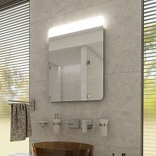Aluminium LED mirror 600x800 Illuminated bathroom LED mirror. Output 9 W, color temperature 6500 K. 648 Lumens.