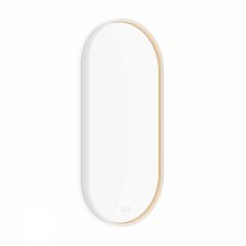 White WHITE LED mirror 500x1000 with two touch sensor Illuminated OVAL bathroom LED mirror. Output 31 W. Possibility of setting color temperature 3000 - 6500 K. The possibility of setting the luminosity intensity. 2232 Lumen.