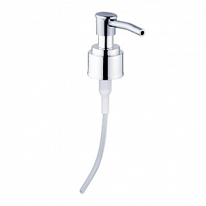 Chrome Spare pump Dispenser pump, made of plastic, chrome surface finish.