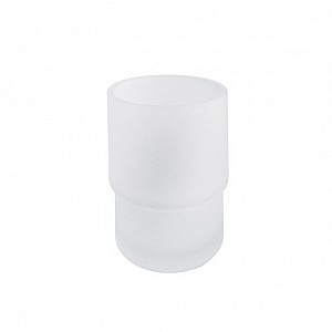 White Spare glass cup Glass cup made of satin glass.