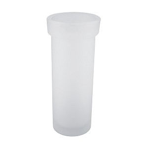 Toilet brush holder Spare container for toilet brush made of satin glass.
