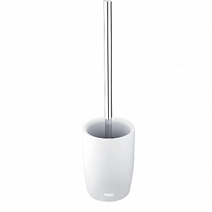 White Toilet brush holder Free standing toilet brush holder made of polyresin. White.