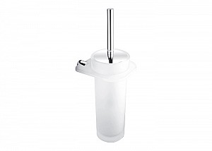 Chrome Toilet brush Toilet brush. Container made of satin glass. Holder made of plexiglass with satin surface.