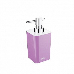 Light violet Soap dispenser, plastic pump Free standing soap dispenser with chrome plated dispenser pump.