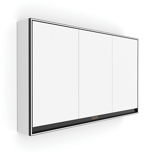 Black Black LED backlit mirror cabinet 1200. 