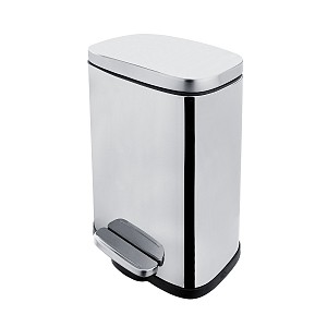 Stainless steel polished Dust bin, stainless steel polished Trash can with removable container. Volume 5 l. Shine stainless steel surface finish.