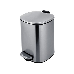 Brushed stainless steel Dust bin, stainless steel brushed Dust bin. Volume 5 l. matte stainless steel surface finish.