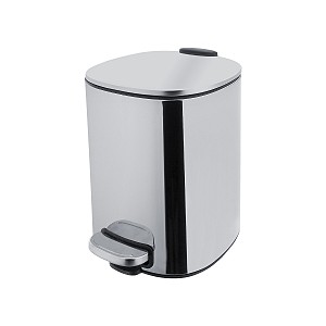 Stainless steel polished Dust bin, stainless steel polished Dust bin. Volume 5 l. Shine stainless steel surface finish.