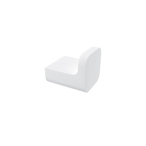 Háček minimalistický čtvercový 3x3 cm bílý mat