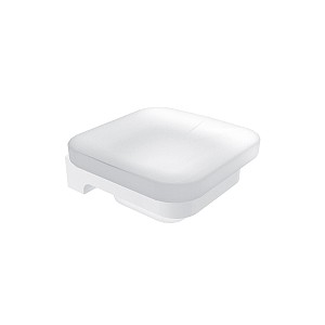 White Soap dish Soap dish. Satin glass container.