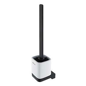 Black Toilet brush holder Toilet brush holder. Ceramic container. Chrome handle.