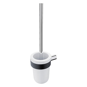 Black Toilet brush holder Toilet brush holder. Brass holder with chrome surface finish.