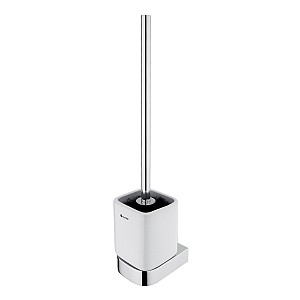 Chrome Toilet brush holder Toilet brush holder. Ceramic container. Chrome handle.