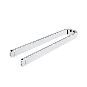 Chrome Towel holder , 39 cm Towel holder with two arms assembled to cabinets.