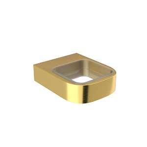 Brushed gold Individual holder Nikau The Nikau handle itself for dispenser, cup, toilet brush, soap dish.