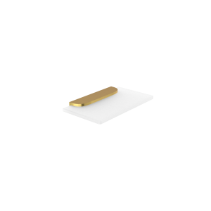Brushed gold Shelf, 20 cm Shelf. Extra clear frosted glass. Size 20x11 cm. Glass thickness 8 mm.