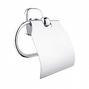 Chrome Toilet paper holder Toilet paper holder with cover.