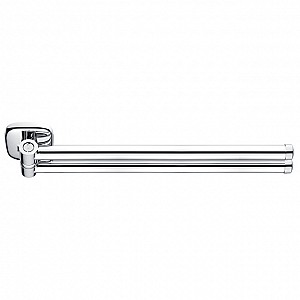 Chrome Swivel arm towel holder, 49 cm. Swivel arm towel holder with two arms.