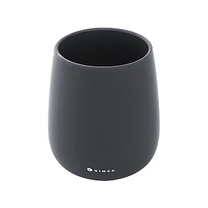 Black Toothbrush cup Toothbrush cup. Black matte Soft-touch Surface.