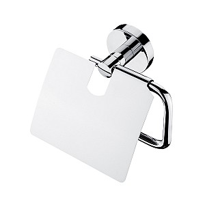 Chrome Toilet paper holder Toilet paper holder with cover.