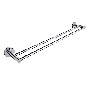 Chrome Double towel holder, 66 cm Double towel holder. 650 mm long.