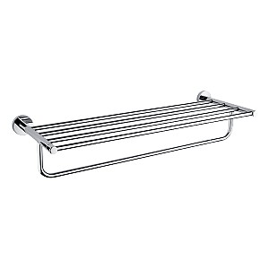 Chrome Towel shelf, 65 cm. Towel shelf with grab bar for hanging towels.