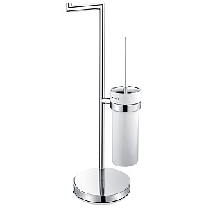 Free standing toilet brush set