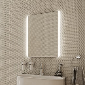 Zrcadlo do koupelny 50x70 s osvětlením po stranách