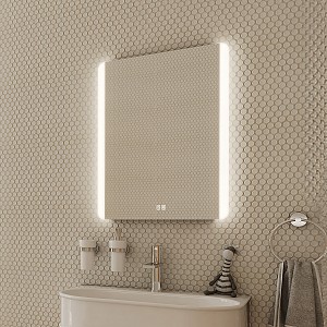 LED mirror 500x700 with two touch sensor Illuminated bathroom LED mirror. Possibility of setting color temperature from 3000 to 6500 K. Output 21 W. 1512 Lumens.