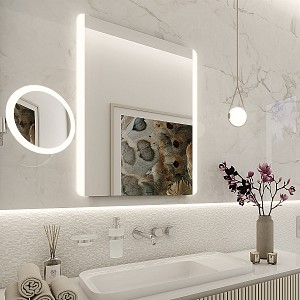 Zrcadlo do koupelny 60x80 s osvětlením, dotykový spínač