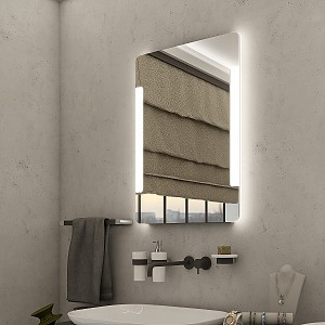 Zrcadlo do koupelny 60x80 s osvětlením po stranách, dotykový spínač