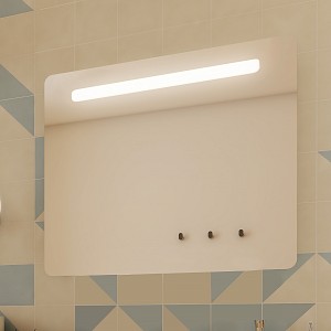 Aluminium LED mirror 1000x600 Illuminated bathroom LED mirror. Output 13 W, temperature 6500 K. 936 Lumens.