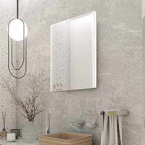 Zrcadlo do koupelny 50x70 s osvětlením po stranách