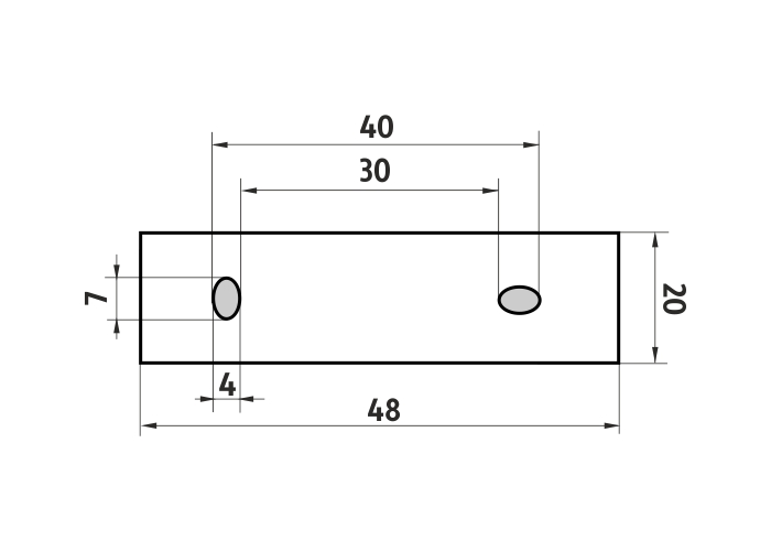 Fixing bracket - Keira for gluing