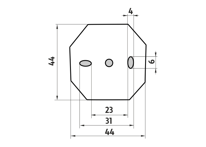 Fixing bracket - UNIX chrome/matt/black matte