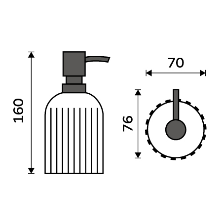 Liquid soap dispenser, plastic pump