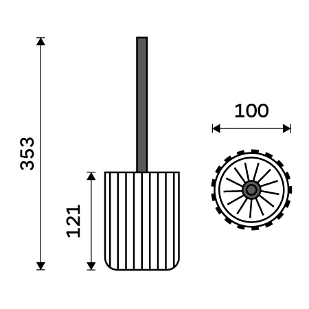 Toaletní WC kartáč