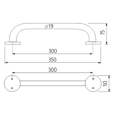 Madlo 300x19 mm