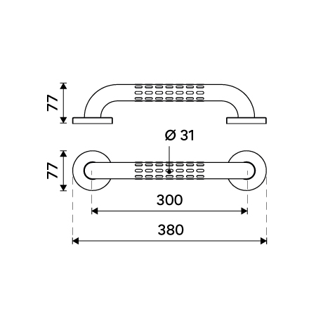 Grab bar 300 mm