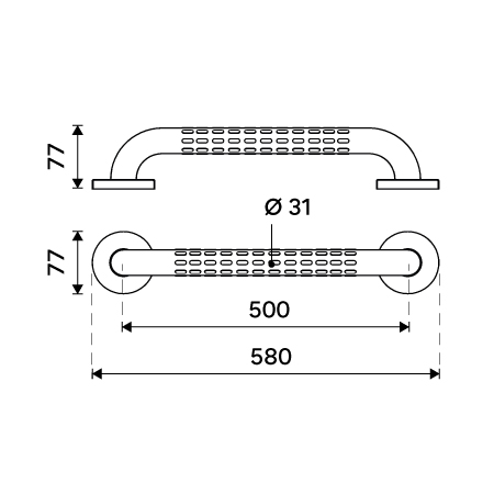 Grab bar 500 mm