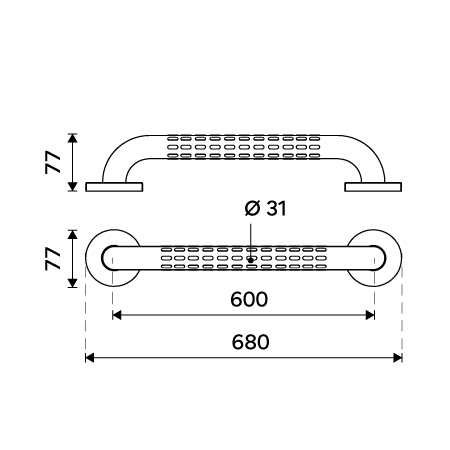 Grab bar 600 mm