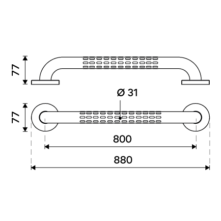 Grab bar 800 mm